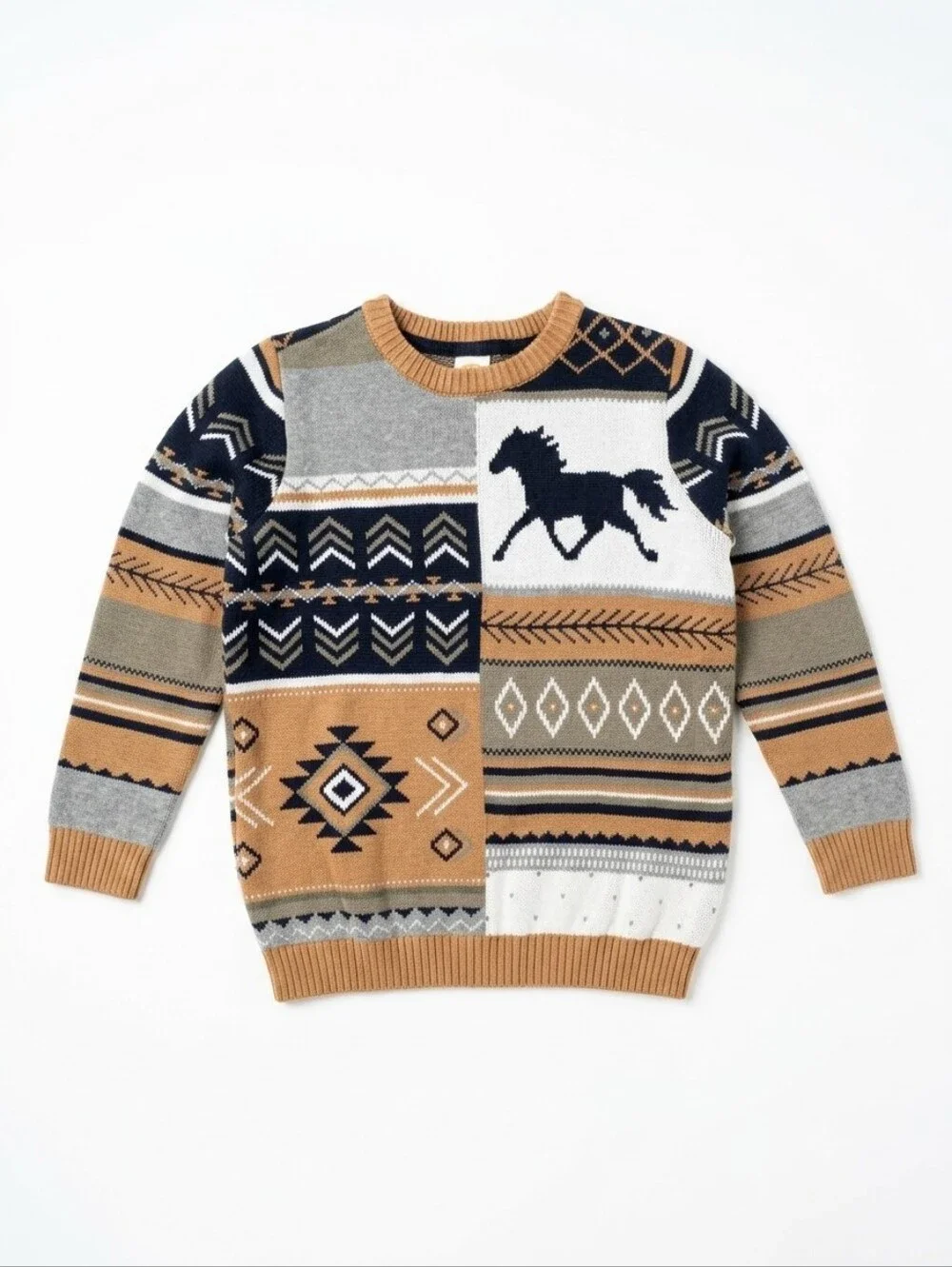 Gymboree Boy's Patchwork Little Rocky Mountain Sweater | Size 7